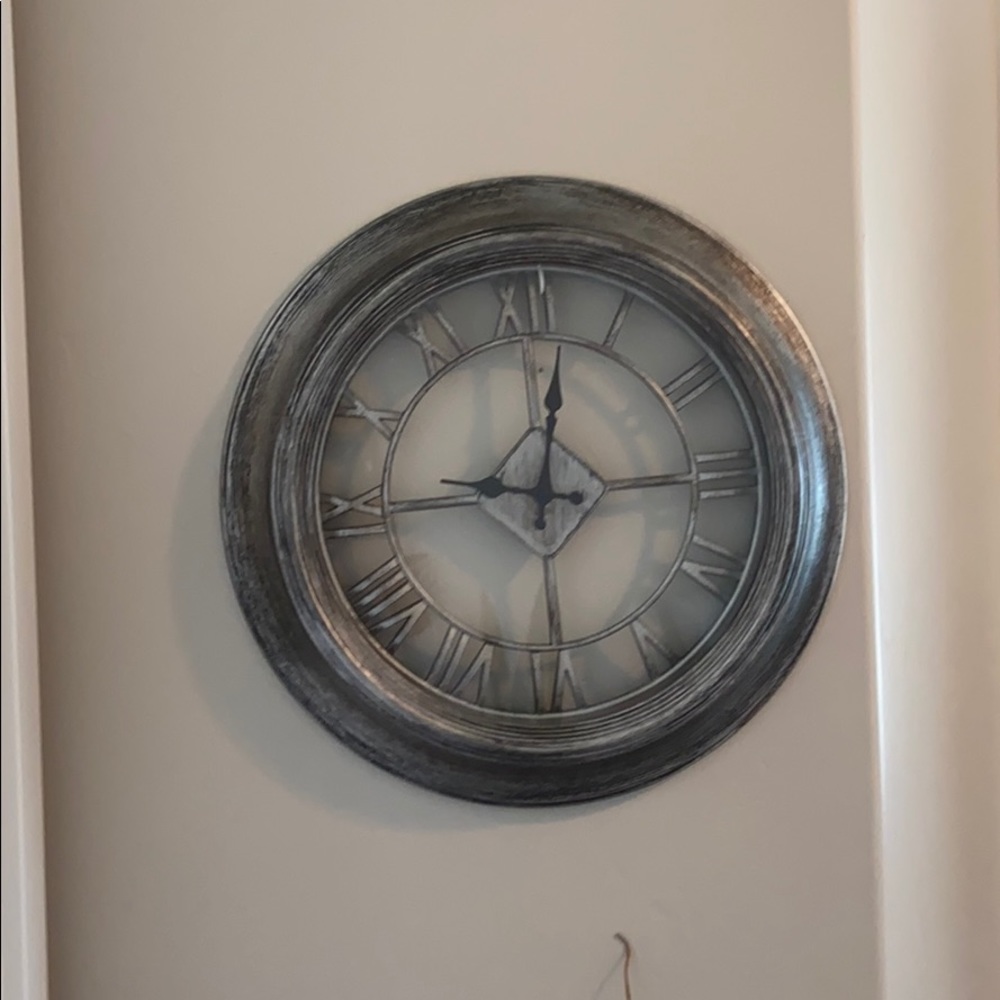 Wall Silver Clock